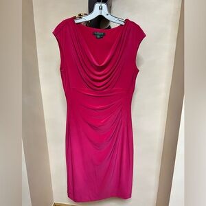 Ralph Lauren Pink Cowl Neck Dress in size 10
